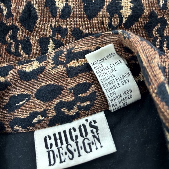 Vintage Chico’s Design Cheetah Animal Print Tapestry Vest Size 1 / US 8 - Picture 16 of 16